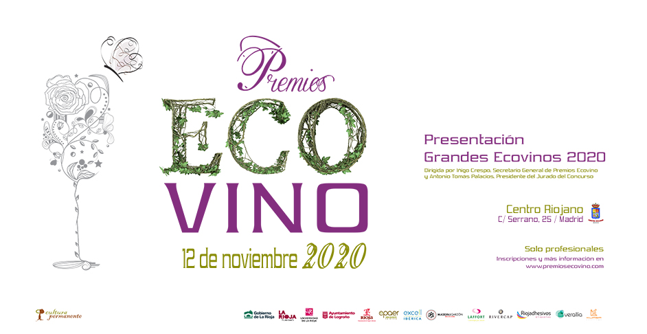 Cartel evento Ecovino en el Centro Riojano de Madrid