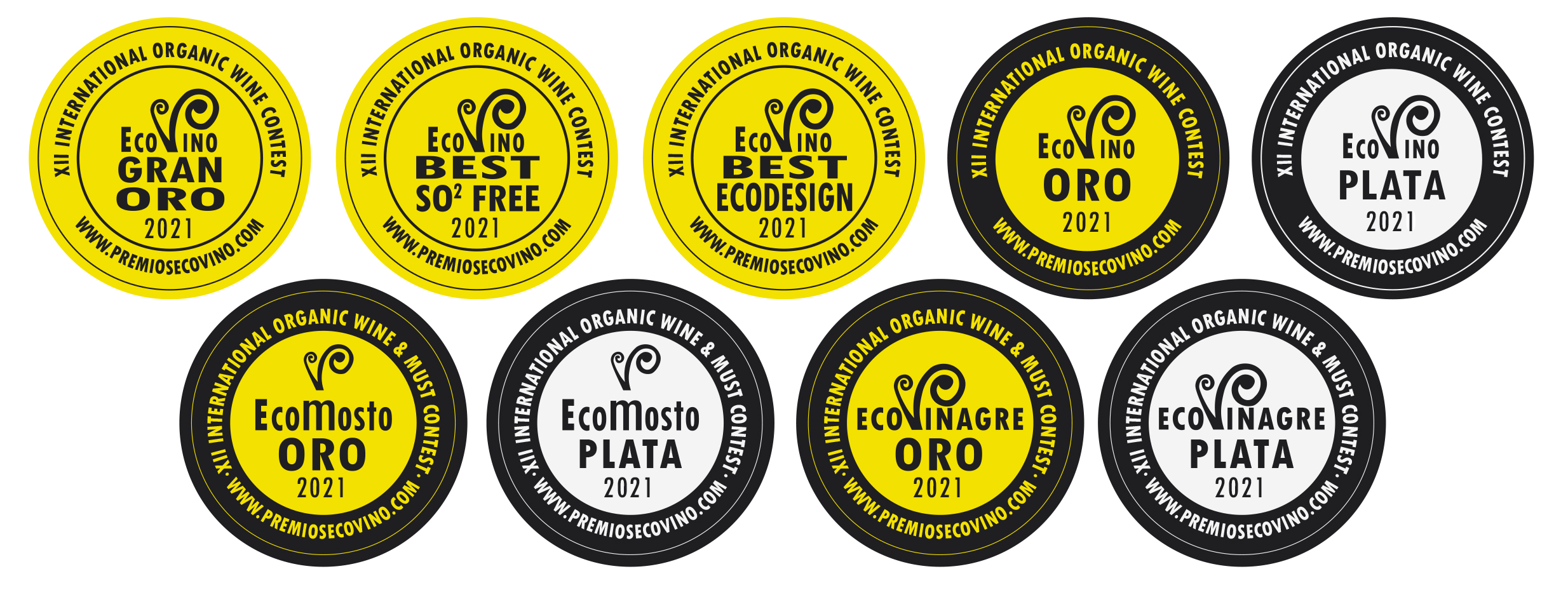 Medallas Premios Ecovino 2021